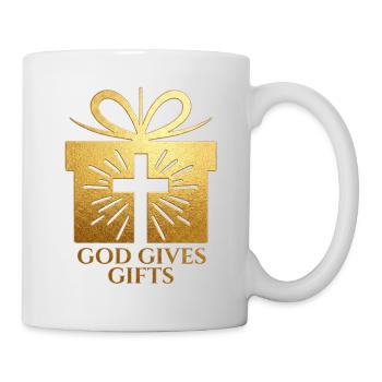 God Gives Gifts - gold - Mug - white - Right