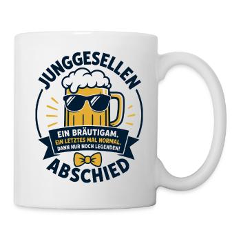 Junggesellenabschied Ein Bräutigam Eine Legende - Tasse - Weiß - Rechts