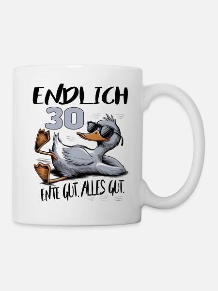 Geburtstag Ente Gut Alles Gut 30 Jahre - Tasse - Weiß