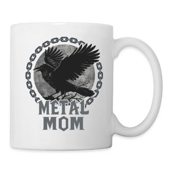 Metal Mom Corbeau Cadeau Heavy Metal Femme - Mug blanc - blanc - Droite