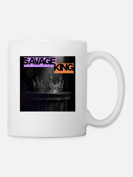 Wilder König: Krone - Tasse - Weiß