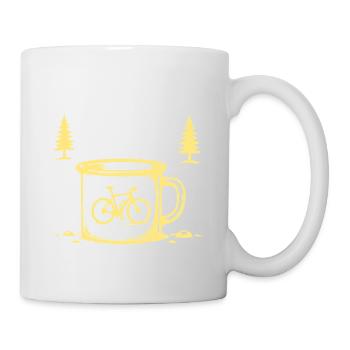 Gravel Kaffee Natur Illustration - Tasse - Weiß - Rechts