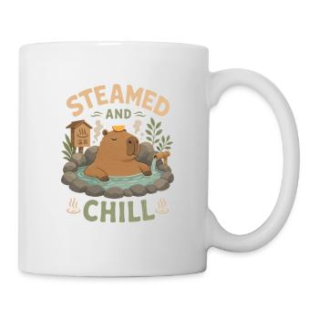 Steamed and Chill Cabybara - Mug - white - Right
