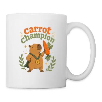 Karotten-Champion Cabybara - Tasse - Weiß - Rechts