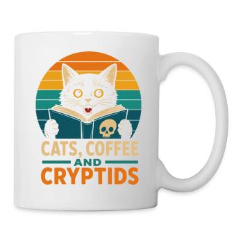 Chats, Café et Cryptides - Mug blanc - blanc - Droite
