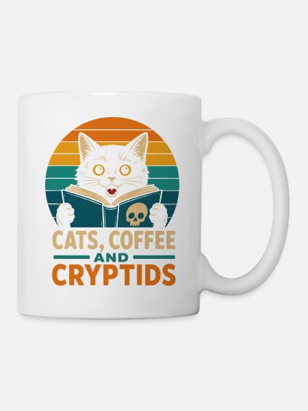 Cats Coffee and Cryptids - Tasse - Weiß