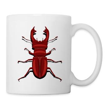 Hirschkäfer lucanus cervus Wald Insekt Donnergugi - Tasse - Weiß - Rechts