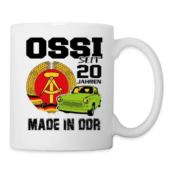 Geburtstag DDR Ossi Ost Produkt 20 Jahre - Tasse - Weiß - Rechts