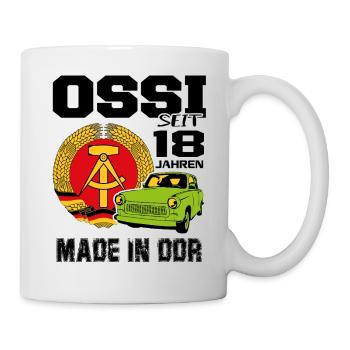 Geburtstag DDR Ossi Ost Produkt 18 Jahre - Tasse - Weiß - Rechts