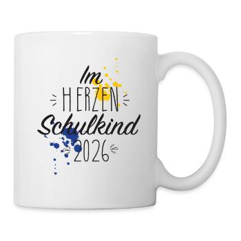 Im Herzen Schulkind 2026 - Tasse - Weiß - Rechts