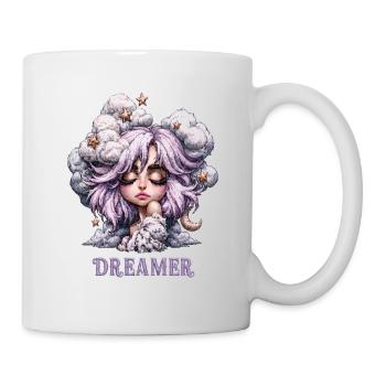 Dreamer Chibi Clouds Stars Gift - Mug - white - Right