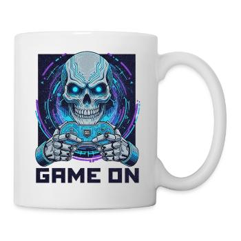 ON PEUT CONTINUER LE JEU - Cyber Skull Gamer | Conception du jeu néon - Mug blanc - blanc - Droite
