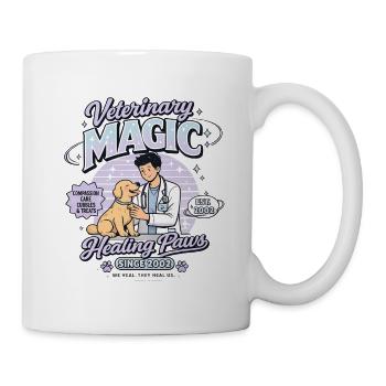 Veterinary Magic Healing Paws Retro Design - Mug - white - Right