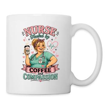 Nurse Fueled by Coffee and Compassion - Mug - white - Right