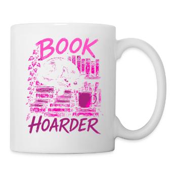 Chat Collectionneur de Livres – Amour du Livre Rose - Mug blanc - blanc - Droite