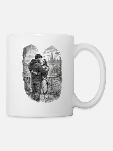 The Future Is Human and Machine – AI & Robot Futur - Mug - white