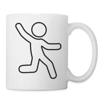 Sportifs actifs Icône de la ligne Mouvement des athlètes Sy - Mug blanc - blanc - Droite