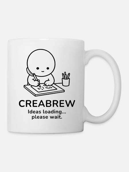 Creabrew – Chargement d’idées | Esprit créatif : humeur - Mug blanc - blanc