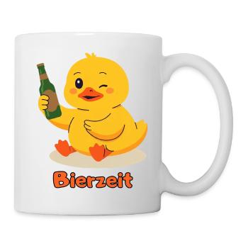 Ente Bierzeit - Tasse - Weiß - Rechts
