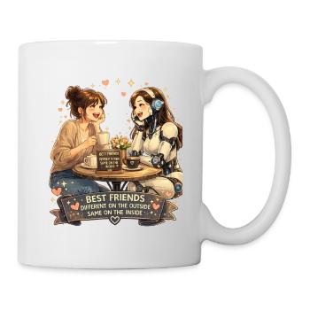 Human & AI Connection – Friendship, Love and a Fut - Mug - white - Right