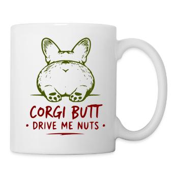 Les fesses de corgi me rendent fou - Mug blanc - blanc - Droite