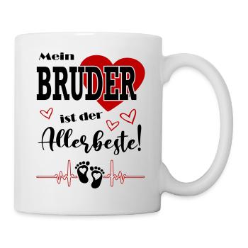Mein Bruder ist der beste  - Tasse - Weiß - Rechts