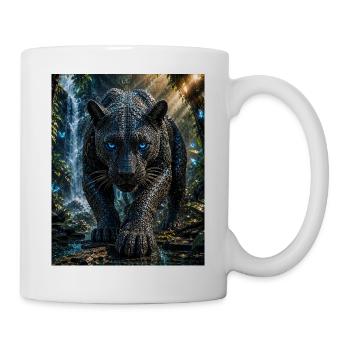 Panthère mosaïque des chutes - Mug blanc - blanc - Droite