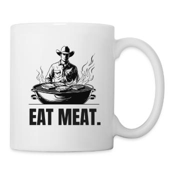 EAT MEAT | Carnivore T-Shirt | Steak Statement - Mug - white - Right