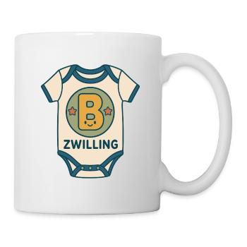 Zwilling Babybody Buchstabe B - Tasse - Weiß - Rechts
