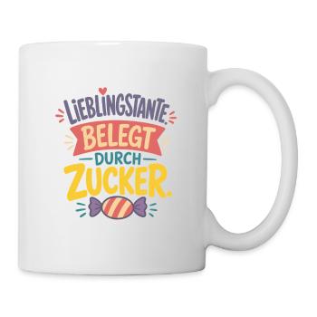 Lieblingstante Belegt durch Zucker - Tasse - Weiß - Rechts