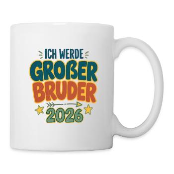 Großer Bruder 2026 Ankündigung - Tasse - Weiß - Rechts