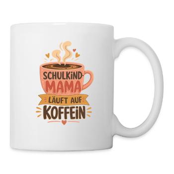 Schulkind Mama läuft auf Koffein - Tasse - Weiß - Rechts