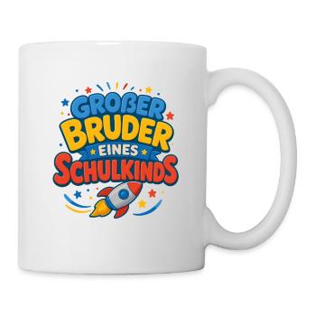 Großer Bruder eines Schulkindes Rakete - Tasse - Weiß - Rechts