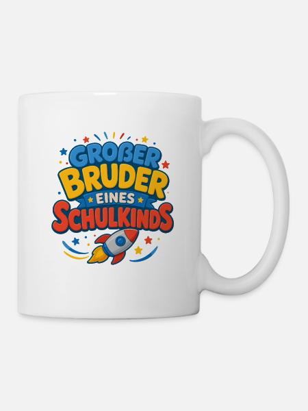 Großer Bruder eines Schulkindes Rakete - Tasse - Weiß