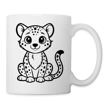 Gepard - Tasse - Weiß - Rechts