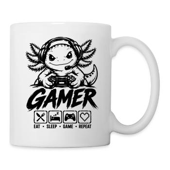 Lustiges Gaming Motiv für Zocker, Nerds und Video - Tasse - Weiß - Rechts