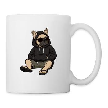 Französische Bulldogge Frenchie Frenchiehalter - Tasse - Weiß - Rechts