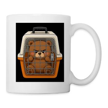 Wütender Bär im Käfig - Tasse - Weiß - Rechts