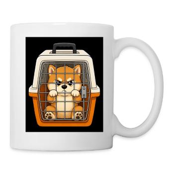 Grummelhund im Kofferbox-Design - Tasse - Weiß - Rechts