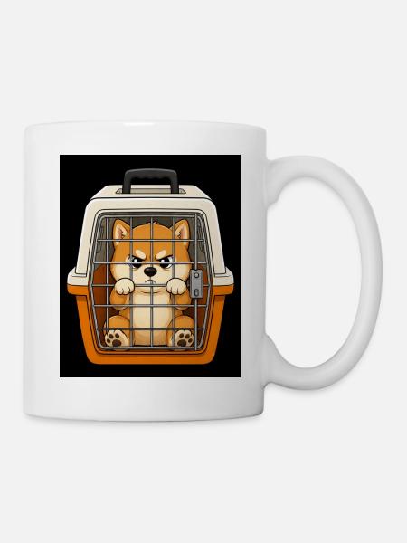 Grummelhund im Kofferbox-Design - Tasse - Weiß