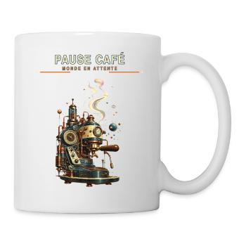 Pause Café - Monde en Attente - Mug blanc - blanc - Droite