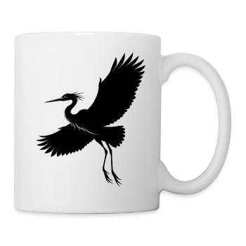 Fliegender Reiher - Tasse - Weiß - Rechts