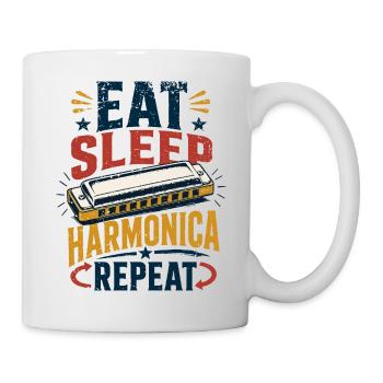 Instrument Harmonica Repeat-Music Harmonica - Mug - white - Right