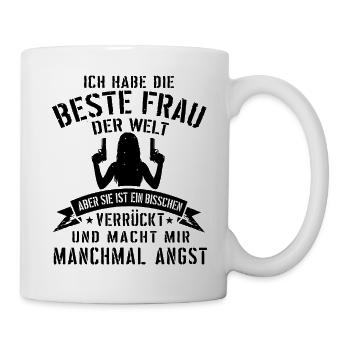 Super lustiges Geschenk für Ehemann mit verrückter - Tasse - Weiß - Rechts