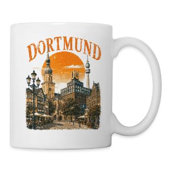  Vintage Dortmund Skyline historische - Tasse - Weiß - Rechts