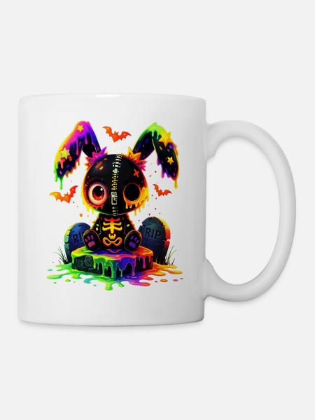 Kawaii Gothic Kaninchen - Tasse - Weiß