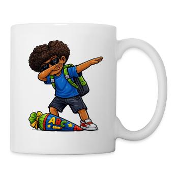 Dabbing ABC-Schütze Afro - Tasse - Weiß - Rechts