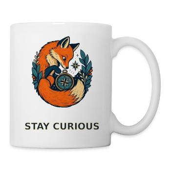 Reste Curieux Renard - Mug blanc - blanc - Droite