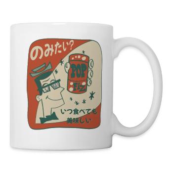 Retro Japan Pop-Fizz Cartoon - Tasse - Weiß - Rechts