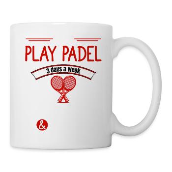 Padel-Süchtiges Zitat - Tasse - Weiß - Rechts